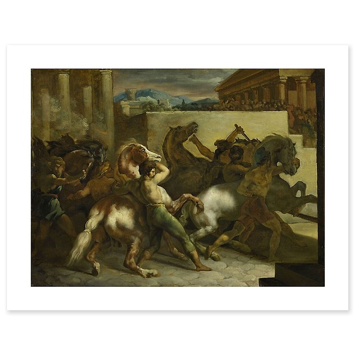 Course de chevaux libres à Rome (toiles sans cadre)