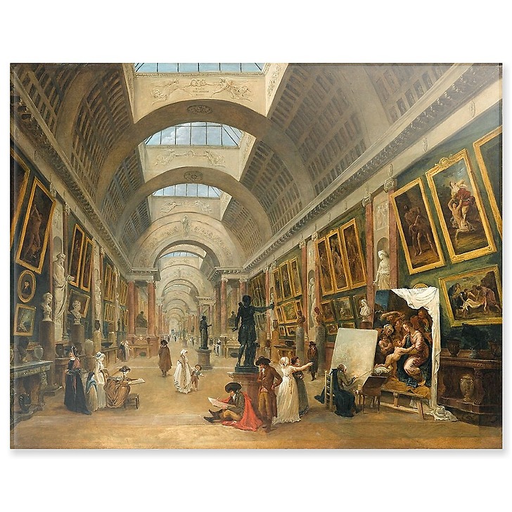 Development project for the Grande Galerie du Louvre in 1796 (acrylic panels)