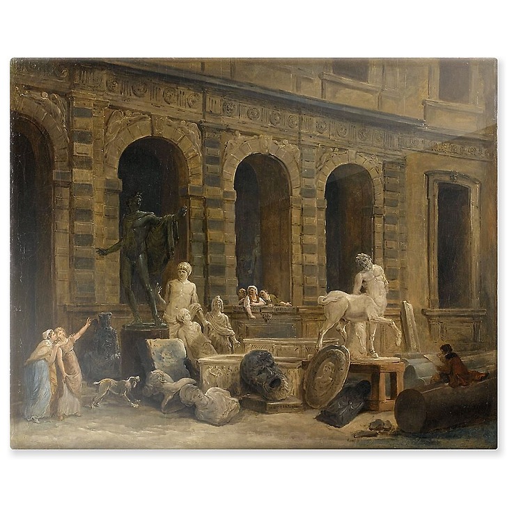 Pouvre Design The Antique Designer in front of the Small Gallery of the Louvre ...