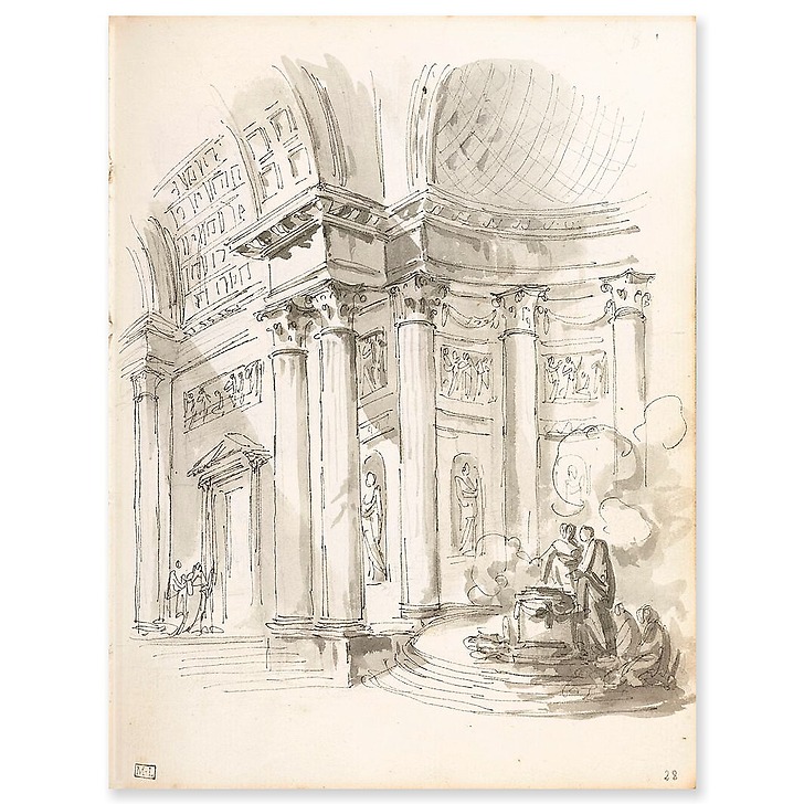 Intérieur de basilique animé (panneaux acryliques)