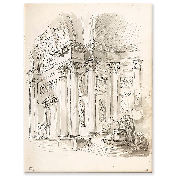 Intérieur de basilique animé (panneaux aluminium)