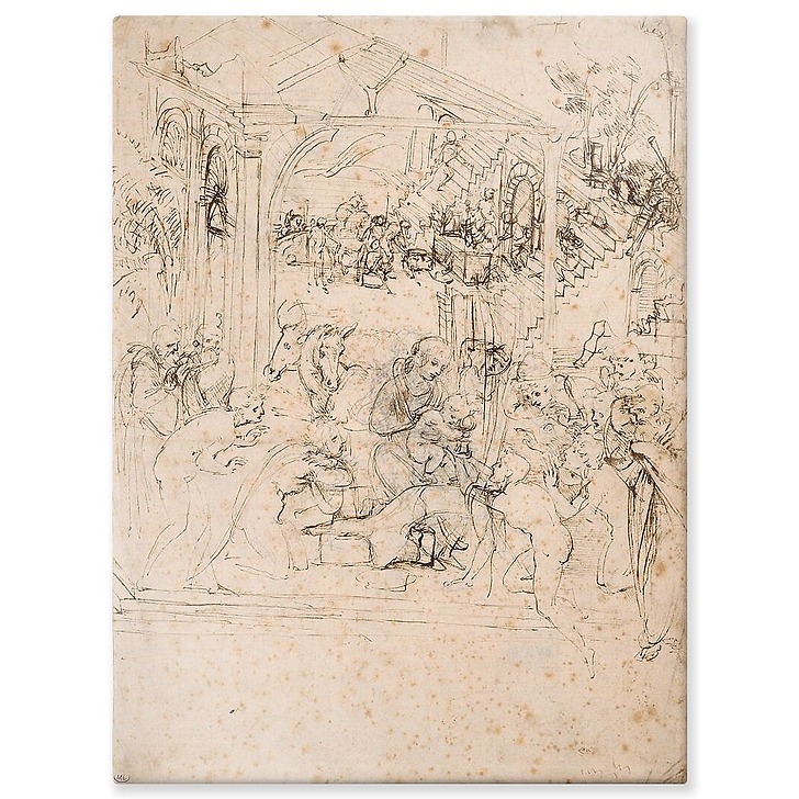 Étude de composition pour l'Adoration des Mages (panneaux aluminium)