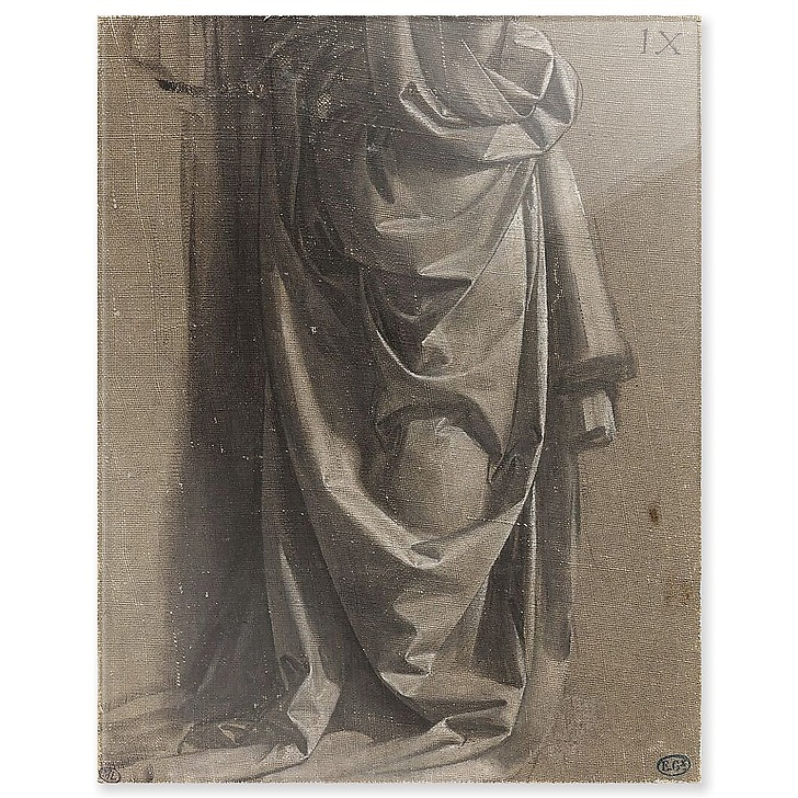 Draperie Jabach IX. Figure debout, de profil (acrylic panels)