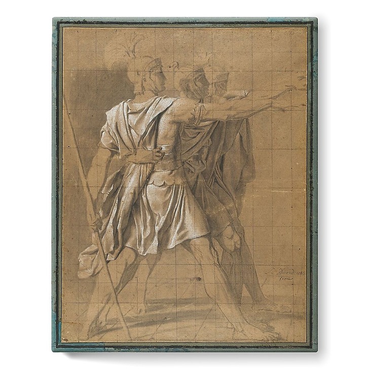 Les Trois Horaces, étude pour Le Serment des Horaces (stretched canvas)