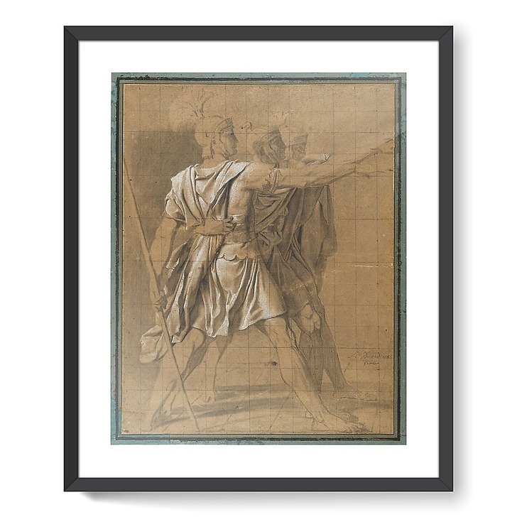 Les Trois Horaces, étude pour Le Serment des Horaces (affiches d'art encadrées)