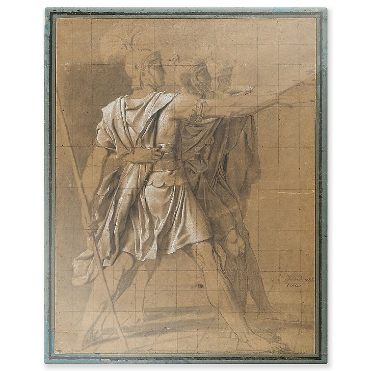 Les Trois Horaces, étude pour Le Serment des Horaces (panneaux aluminium)