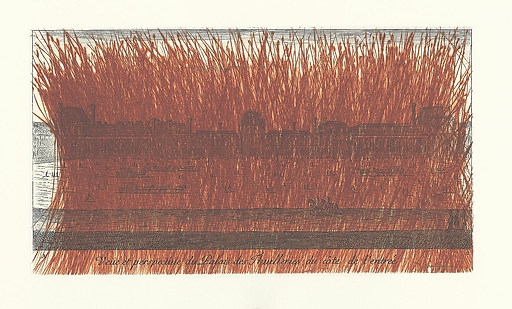 Vue en perspective du palais des Tuileries du côté de l'entrée, 1992 - Arnulf Rainer