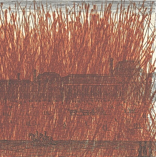 Estampe Vue en perspective du palais des Tuileries du côté de l'entrée - Arnulf Rainer 1992